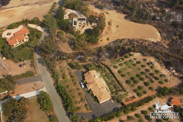 Aerial view of real estate