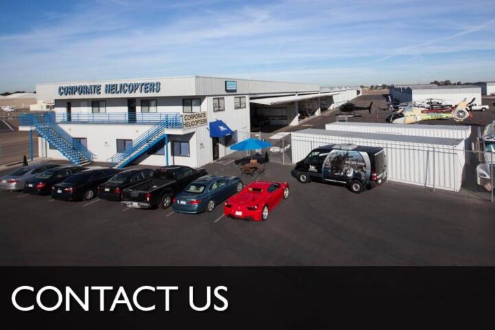 Corporate Helicopters San Diego. Text Reads: Contact Us
