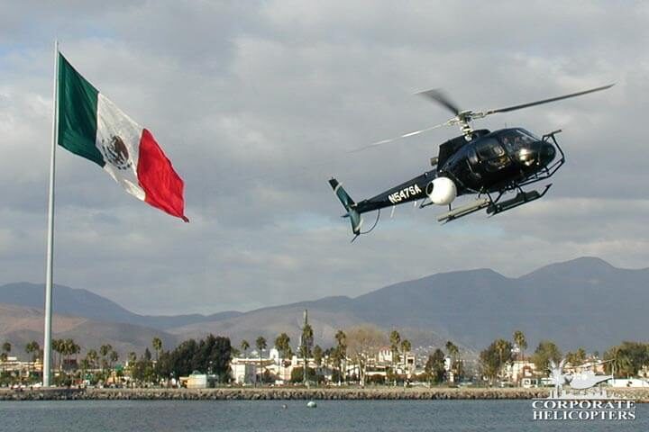 Helicopter filming in Mexico