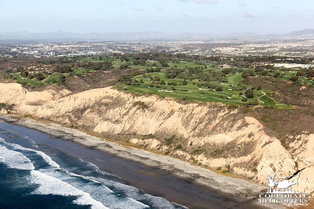 Torrey Pines, Del Mar. Helicopter tour from Corporate Helicopters of San Diego.