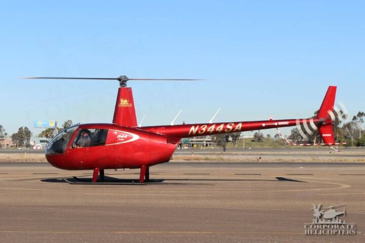 Red Raven R44 helicopter