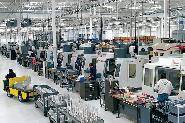 CNC machining centers.