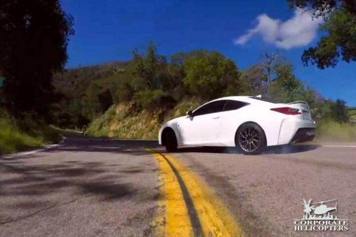 Screenshot from video of car drifting
